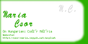 maria csor business card